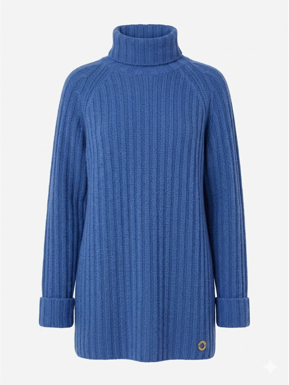Loro Piana 100% Cashmere Blue Ribbed Tunic Sweater Italy Size 48 Fits US L